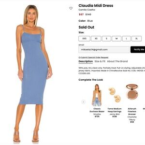 Camila Coelho Claudia Blue Midi Dress